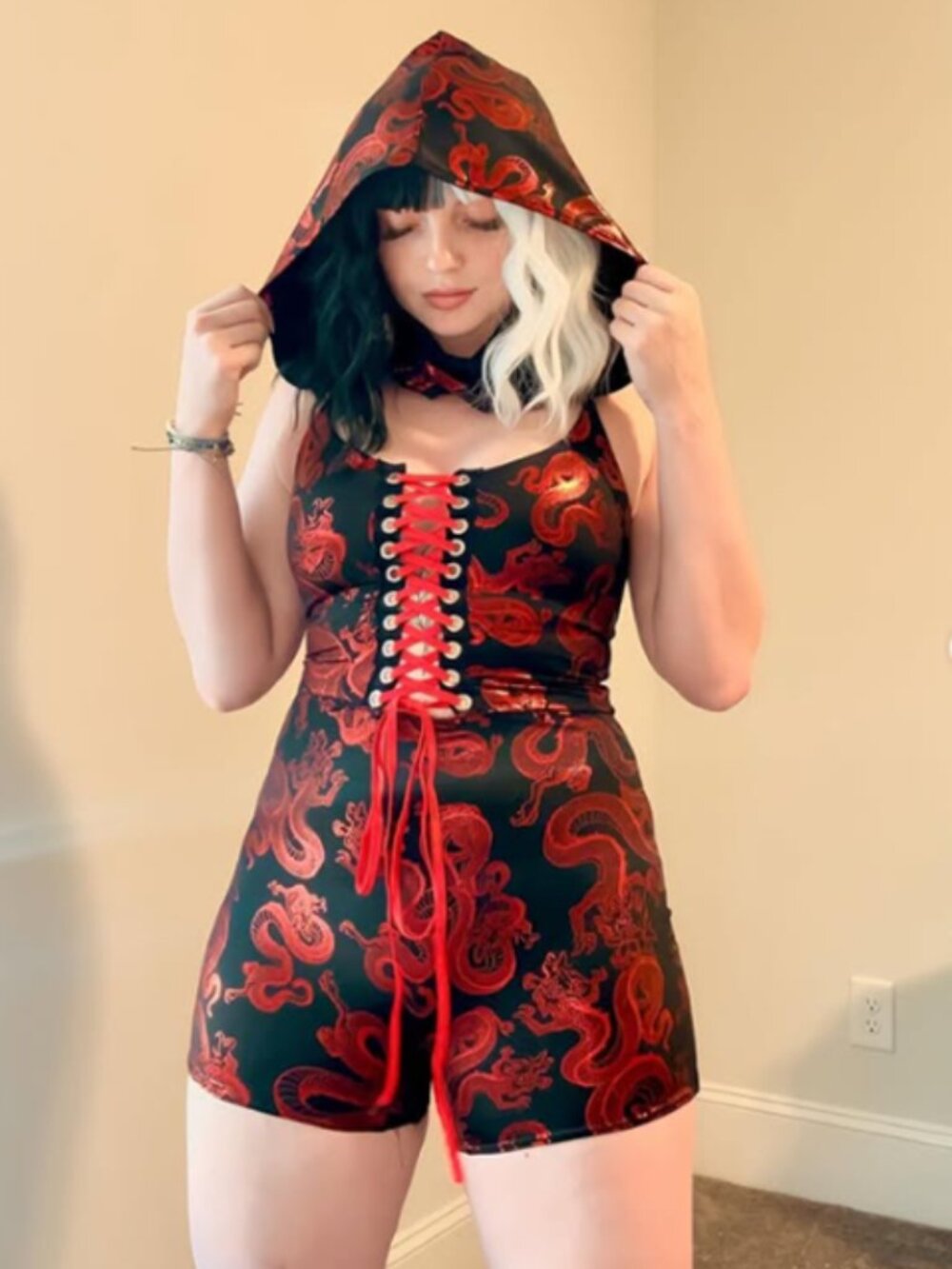 Thirdeye Ravewear Dueling Dragons Hood
